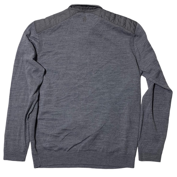Johnnie-o 50% Merino Wool Quarter Zip Sweater Pullover Gray Mens Size M - Picture 2 of 6